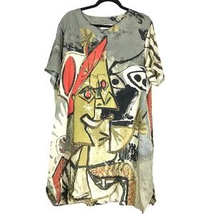 ModernMiss Art To Wear Picasso Pocket Tunic Dress